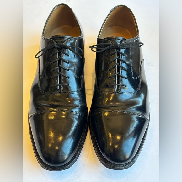 Johnston & Murphy Melton Cap Toe Black Classic Men’s Leather Oxfords Shoes Sz 12 main image 6